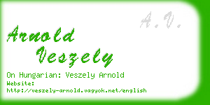 arnold veszely business card